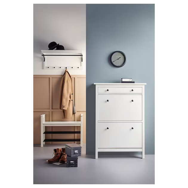 Вішалка з полицею для головних уборів HEMNES IKEA 602.437.98 білий - зображення 5