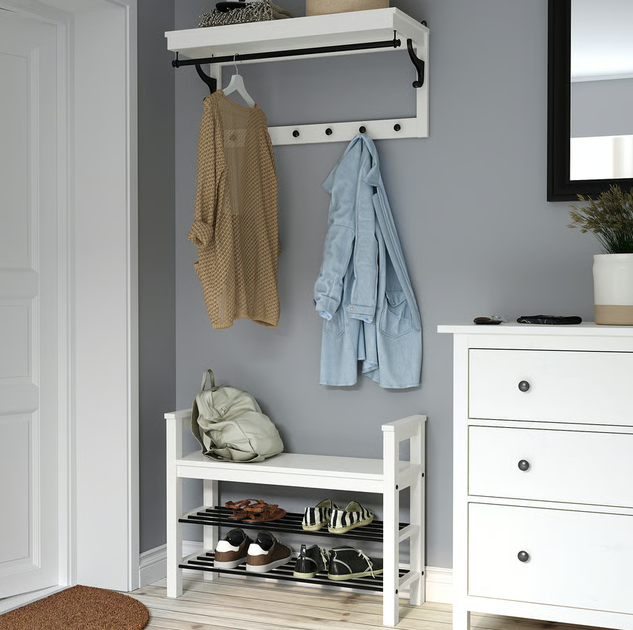Вішалка з полицею для головних уборів HEMNES IKEA 602.437.98 білий - зображення 10