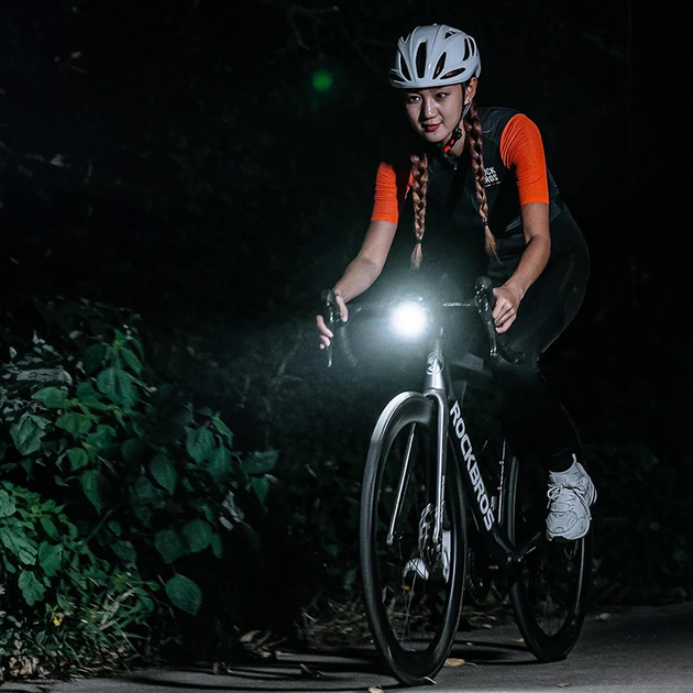 Lampa rowerowa przednia RockBros RHL1500 z powerbankiem 5000 mAh 1500 lm IPX6 Black (5907769364655) - obraz 5