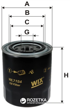 Фильтр масляный WIX Filters WL7154 - FN OP587 (WL7154) - Фото 2 Фильтр масляный WIX Filters WL7154 - FN OP587 (WL7154) - изображение 2