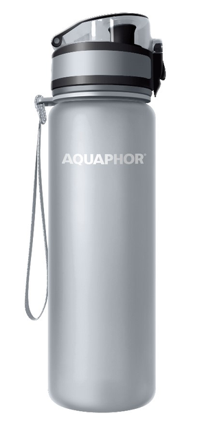 Butelka filtrująca na wodę Aquaphor City 500 ml Szara (4 131015767) - obraz 1