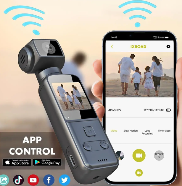 Камера 4K нагрудна WiFI міні камера 1080P Full HD Sports Action Camera UKC KA1 - Фото 2 Камера 4K нагрудна WiFI міні камера 1080P Full HD Sports Action Camera UKC KA1 - зображення 2