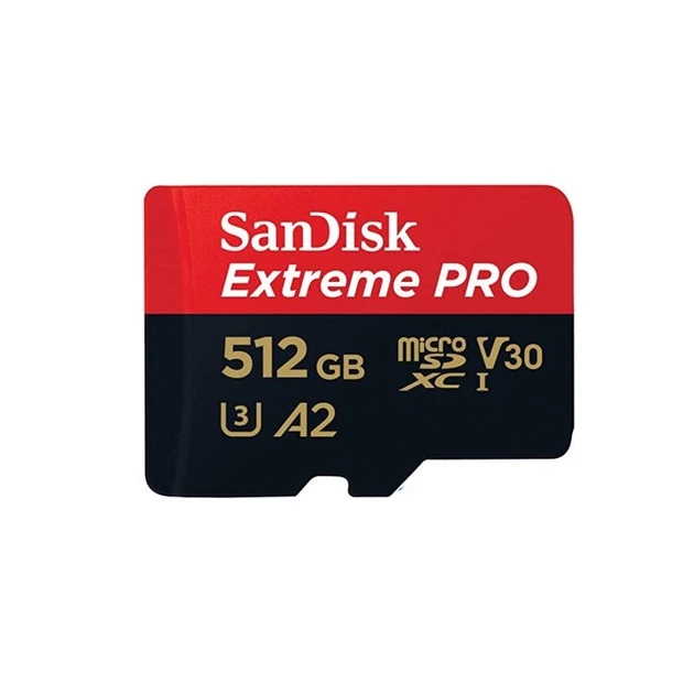 Карта пам'яті microSDXC (UHS-1 U3) SanDisk Extreme Pro A2 512Gb class 10 V30 (R200MB/s, W140MB/s) (adapter) (SDSQXCD-512G-GN6MA) - Фото 1 Карта пам'яті microSDXC (UHS-1 U3) SanDisk Extreme Pro A2 512Gb class 10 V30 (R200MB/s, W140MB/s) (adapter) (SDSQXCD-512G-GN6MA) - зображення 1