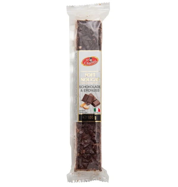 Нуга sir Charles Soft Nougat Shocolade& Erdnuss з шоколадом та арахісом 100 г - Фото 1 Нуга sir Charles Soft Nougat Shocolade& Erdnuss з шоколадом та арахісом 100 г - зображення 1