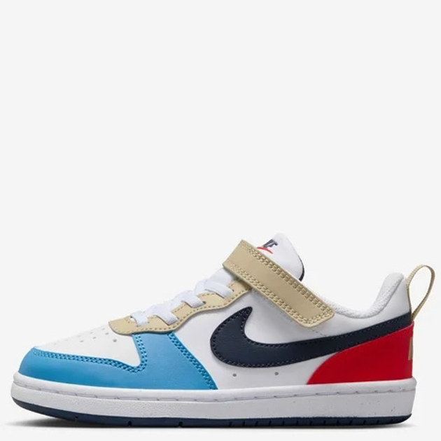 Дитячі кеди для хлопчика Nike Court Borough Low Recraft (PS) DV5457-124 28.5 (11.5C US) Білі з синім і червоним (197859908257) - зображення 3
