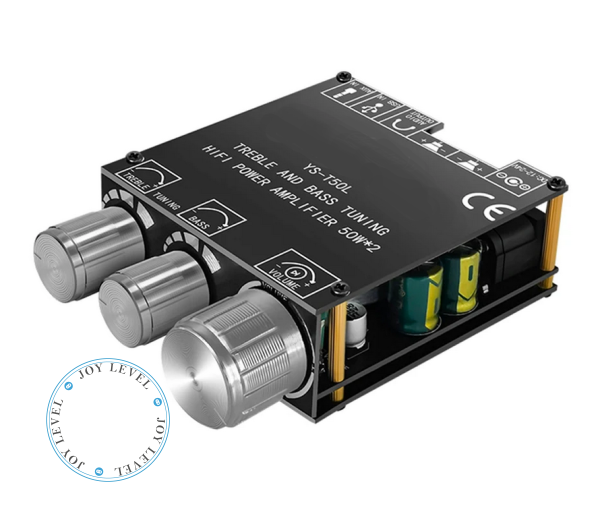 Усилитель звука двухканальный T50L 50x2 Ватт D-класс - поддержка Bluetooth AUX USB Цвет Чёрный - изображение 2