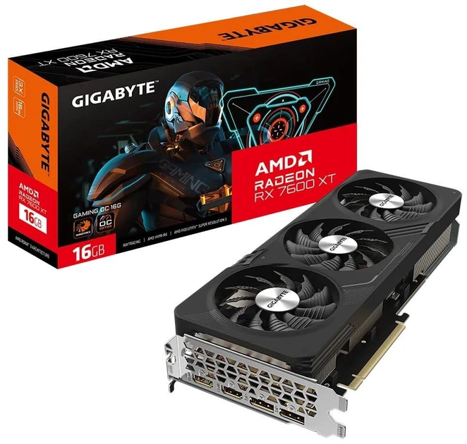 Видеокарта Gigabyte AMD Radeon RX 7600 XT 16GB GAMING OC (GV
