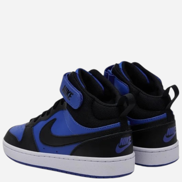 Sneakersy młodzieżowe chłopięce za kostkę Nike Court Borough Mid 2 (GS) CD7782-404 36.5 (4.5Y US) Niebieskie z czarnym (197594222373) - obraz 3