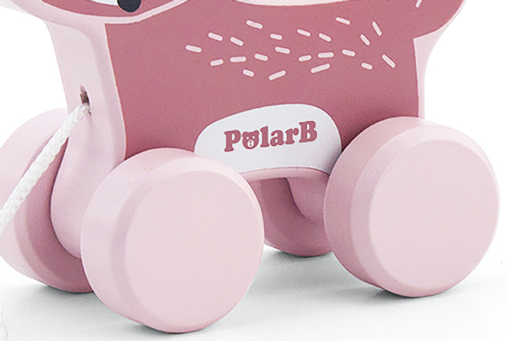 Lisek do ciągania Viga PolarB drewniany 44002 (6971608440021) - obraz 2