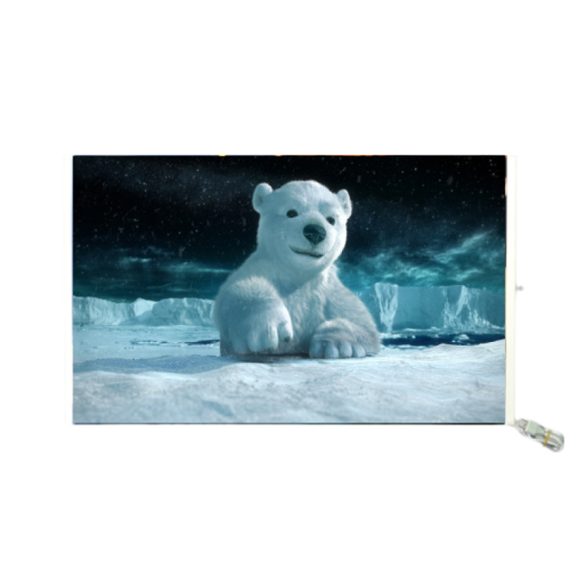 Картина-обогреватель "Белый медвежонок" на пленке Monocrystal 105x60 см 300 Вт - изображение 2