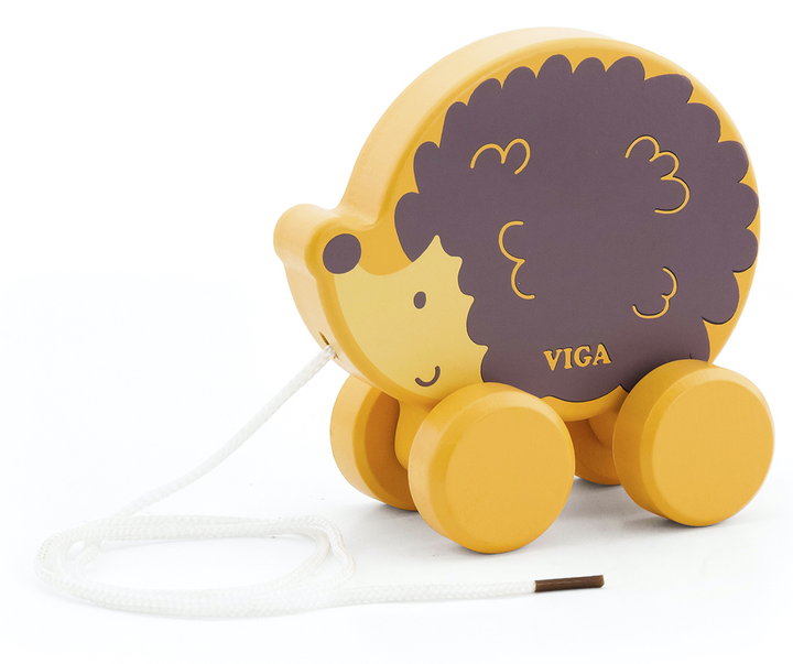 Jeż do ciągania Viga PolarB drewniany 44003 (6971608440038) - obraz 1