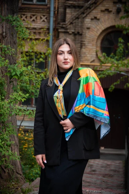 Авторська хустка райдужна MyScarf "Погляд" - изображение 3