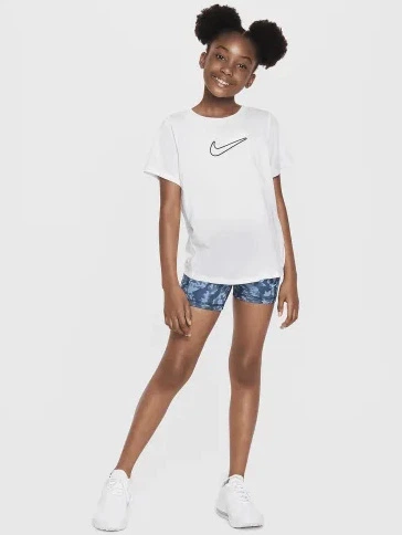 Koszulka dziecięca dla dziewczynki Nike G Nk Df One Std SS Top Hbr FZ5600-100 128-137 S Biała (197596719659) - obraz 3