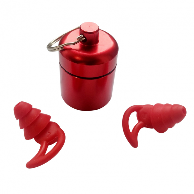 Беруши для сна работы защита от шума Perfect Pro Plugz 3 flange + футляр Red - изображение 6