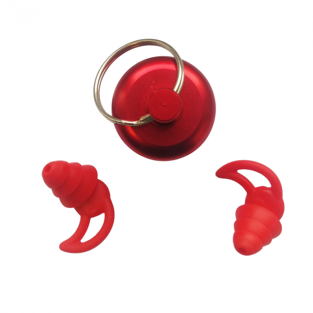 Беруши для сна работы защита от шума Perfect Pro Plugz 3 flange + футляр Red - изображение 7