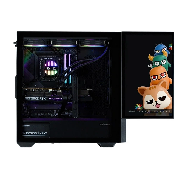 Корпус Zalman Z10 DS, без БП, 2xUSB3.0, 1хUSB Type-C, 2х120мм, 1x120мм ARGB, TG Side Panel, ATX, Mon - изображение 11