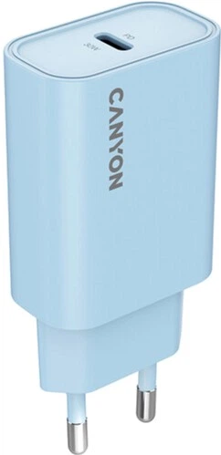 Мережевий зарядний пристрій Canyon OnCharge 30CL 1xPD Type-C 30W Light Blue (CNE-CHA30CLLBL) - зображення 3