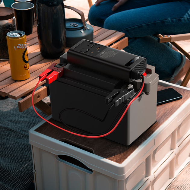 Автомобільний інвертор Baseus IGBT Power Inverter 300W 220V CN/EU Black для ноутбука, техніки - зображення 8