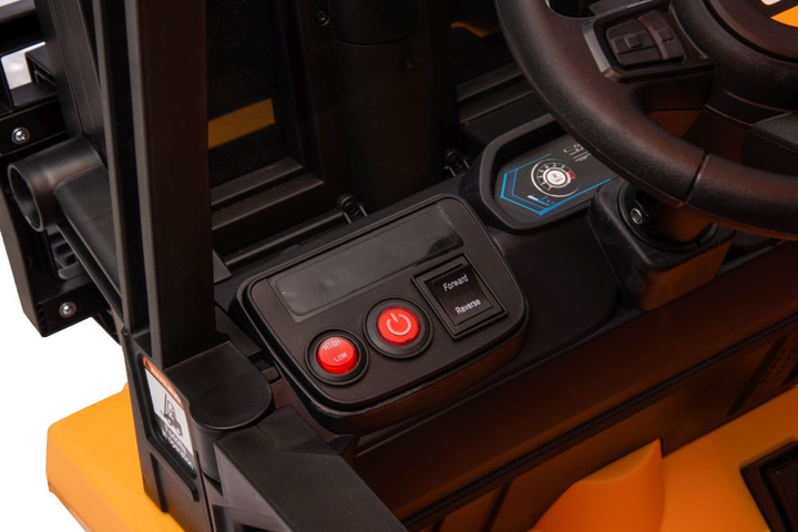Wózek widłowy na akumulator Lean Toys JCB Żółty (5905884456231) - obraz 4