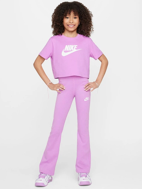 Дитяча футболка для дівчинки Nike G Nsw Tee Crop Futura Hbr FZ5548-532 122-128 XS Світло-фіолетова (197602749175) - зображення 3