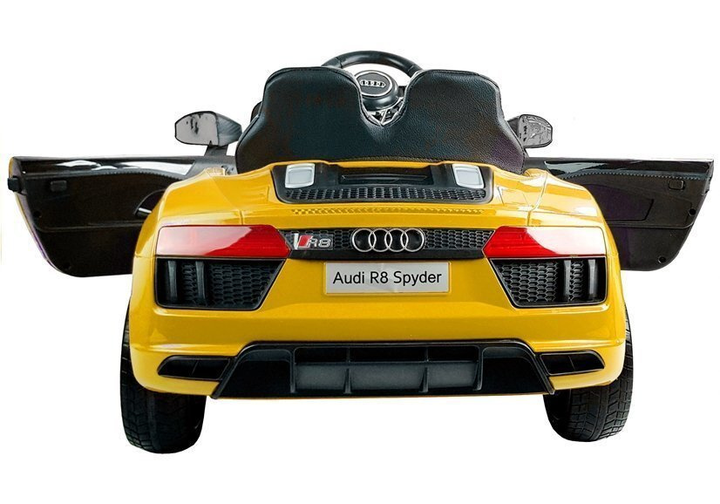 Samochód elektryczny dla dzieci Lean Toys Audi R8 Spyder lakierowany Żółty (5902808151548) - obraz 4