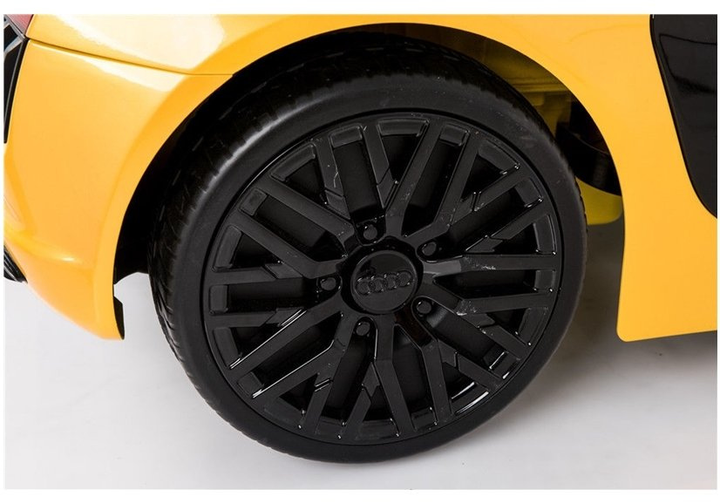 Samochód elektryczny dla dzieci Lean Toys Audi R8 Spyder lakierowany Żółty (5902808151548) - obraz 6