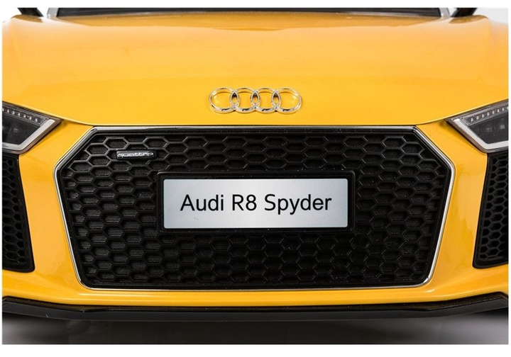 Samochód elektryczny dla dzieci Lean Toys Audi R8 Spyder lakierowany Żółty (5902808151548) - obraz 15