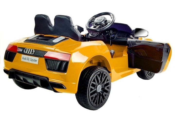 Samochód elektryczny dla dzieci Lean Toys Audi R8 Spyder Żółty (5902808151937) - obraz 5