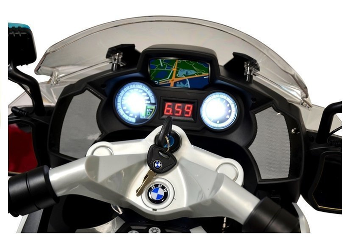 Motor na akumulator dla dzieci Lean Toys BMW R1200 Policja Srebrny (5902808154891) - obraz 16