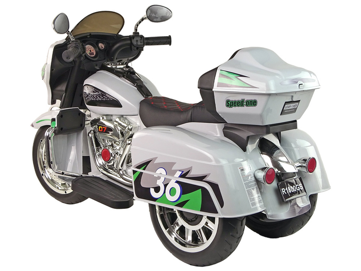 Motor na akumulator dla dzieci Lean Toys Goldwing NEL-R1800GS Trójkołowy Szary (5904665995198) - obraz 4