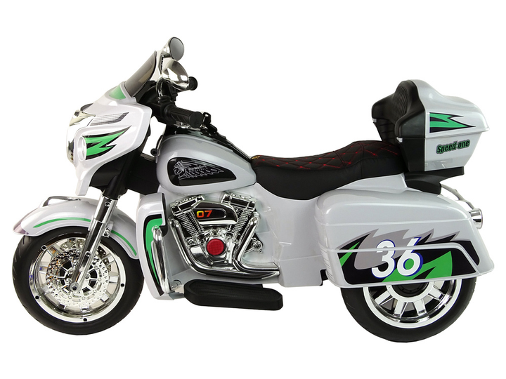 Motor na akumulator dla dzieci Lean Toys Goldwing NEL-R1800GS Trójkołowy Szary (5904665995198) - obraz 7