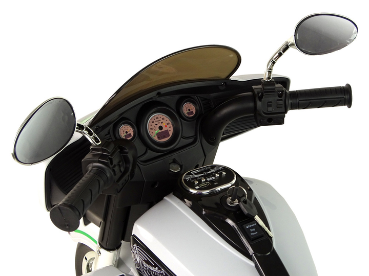 Motor na akumulator dla dzieci Lean Toys Goldwing NEL-R1800GS Trójkołowy Szary (5904665995198) - obraz 8