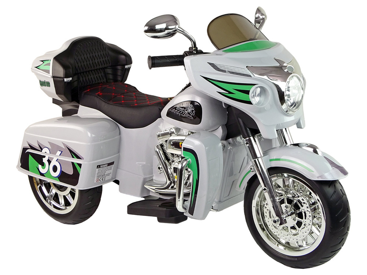 Motor na akumulator dla dzieci Lean Toys Goldwing NEL-R1800GS Trójkołowy Szary (5904665995198) - obraz 12