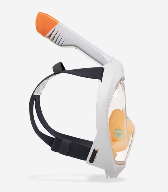 Полнолицевая Маска для Плавания Ныряния Снорклинга Subea Easybreath S/M Оранжевый Без Сумки - Фото 5 Полнолицевая Маска для Плавания Ныряния Снорклинга Subea Easybreath S/M Оранжевый Без Сумки - изображение 5