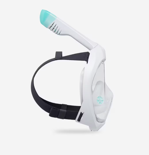 Повнолицьова Маска для Плавання Пірнання Снорклінгу Subea Easybreath S/M Білий Без Сумки - зображення 6