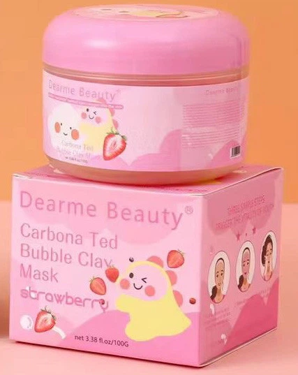 Кислородная пузырьковая маска с клубникой Dearme Beauty Strawberry Carbonated Bubble Clay Mask 100г - Фото 1 Кислородная пузырьковая маска с клубникой Dearme Beauty Strawberry Carbonated Bubble Clay Mask 100г - изображение 1