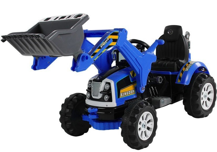 Traktor na akumulator Lean Toys z łyżką Niebieski (5908275995814) - obraz 2