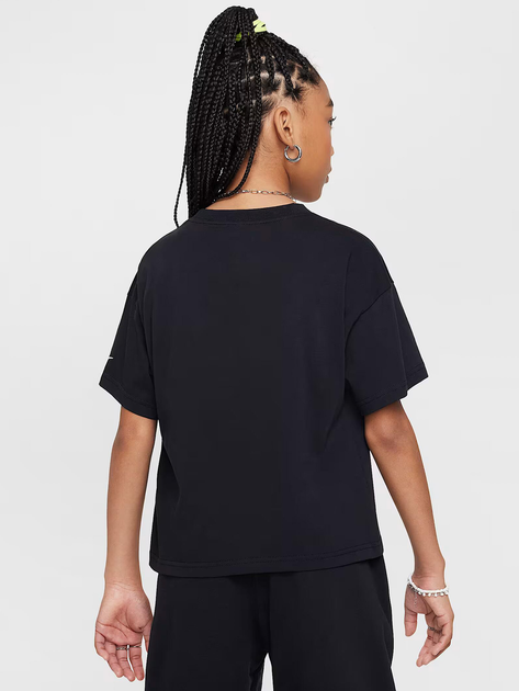 Підліткова футболка для дівчинки Nike G Nsw Tee Graphic Star HM6303-010 137-147 M Чорна (197602726749) - зображення 2