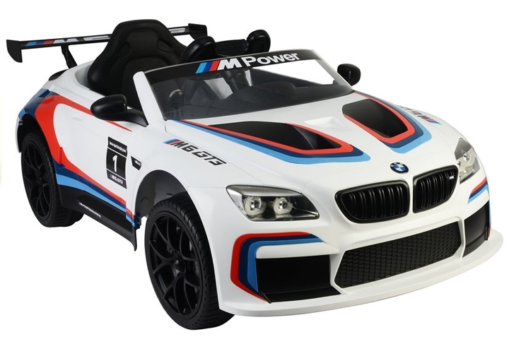 Samochód elektryczny dla dzieci Lean Toys BMW M6 GT3 Biały (5902808159452) - obraz 8
