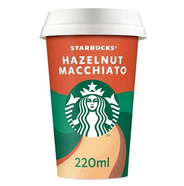 Охолоджений кавовий напій Starbucks Старбакс Hazelnut Macchiato Chilled Coffee Макіато з фундуком 220 мл - зображення 2