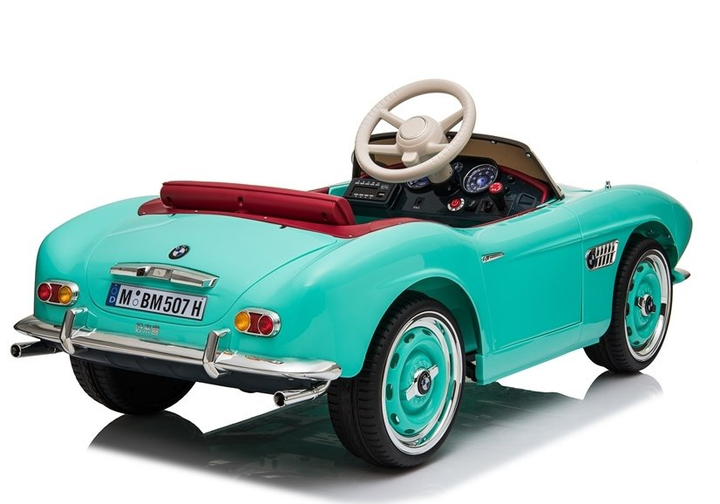 Електромобіль для дітей Lean Toys BMW Retro лакований Зелений (5907625583299) - зображення 11