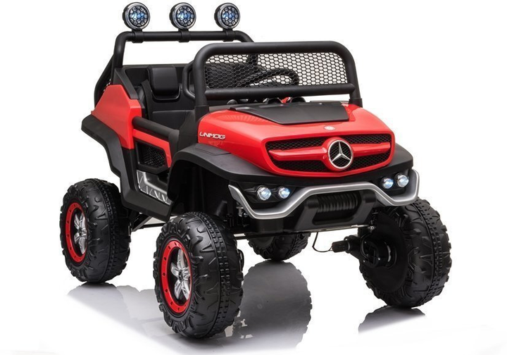 Samochód elektryczny dla dzieci Lean Toys Mercedes Unimog S Czerwony (5908275996095) - obraz 1