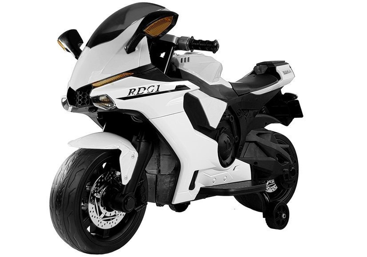 Motocykl elektryczny dla dzieci Lean Toys TR1603 Biały (5908275993247) - obraz 5