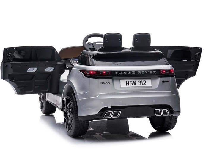 Samochód elektryczny dla dzieci Lean Toys Range Rover lakierowany Srebrny (5903802453546) - obraz 4