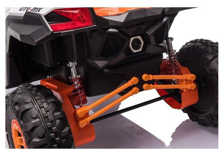 Samochód elektryczny dla dzieci Lean Toys Buggy UTV-MX Pomarańczowo-biały (5903802453553) - obraz 6