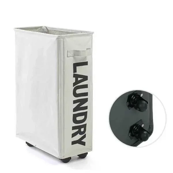 Корзина для белья тканевая с ручками Rolling Bag AND243 Белая - Фото 1 Корзина для белья тканевая с ручками Rolling Bag AND243 Белая - изображение 1
