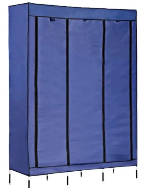 Складной шкаф большой STORAGE WARDROBE 175 х 130 х 45 см каркасный тканевый Синий - изображение 4