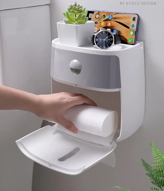 Держатель для туалетной бумаги бумажных полотенец Towel Holder Ecoco - Фото 4 Держатель для туалетной бумаги бумажных полотенец Towel Holder Ecoco - изображение 4