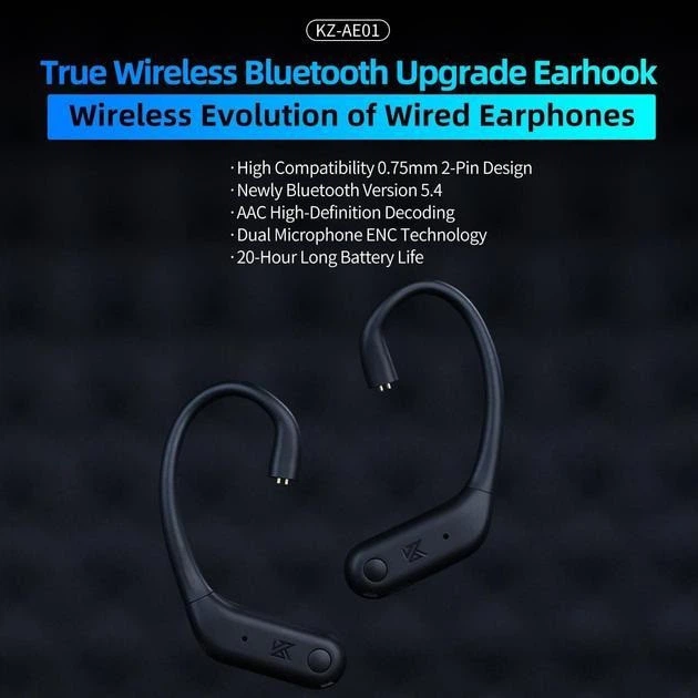 Bluetooth 5.4 модуль KZ AE01 с заушинами (C-pin) - Фото 6 Bluetooth 5.4 модуль KZ AE01 с заушинами (C-pin) - изображение 6