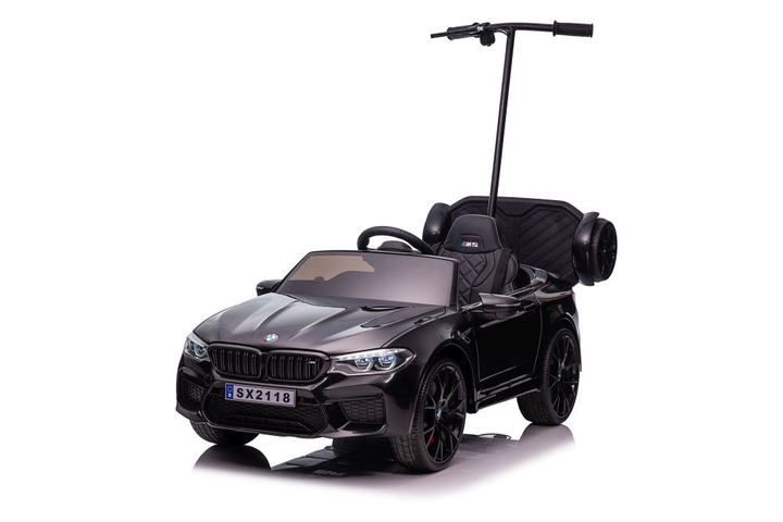 Samochód elektryczny dla dzieci Lean Toys BMW M5 SX2118 z platformą dla rodzica lakierowany Czarny (5904204755771) - obraz 14